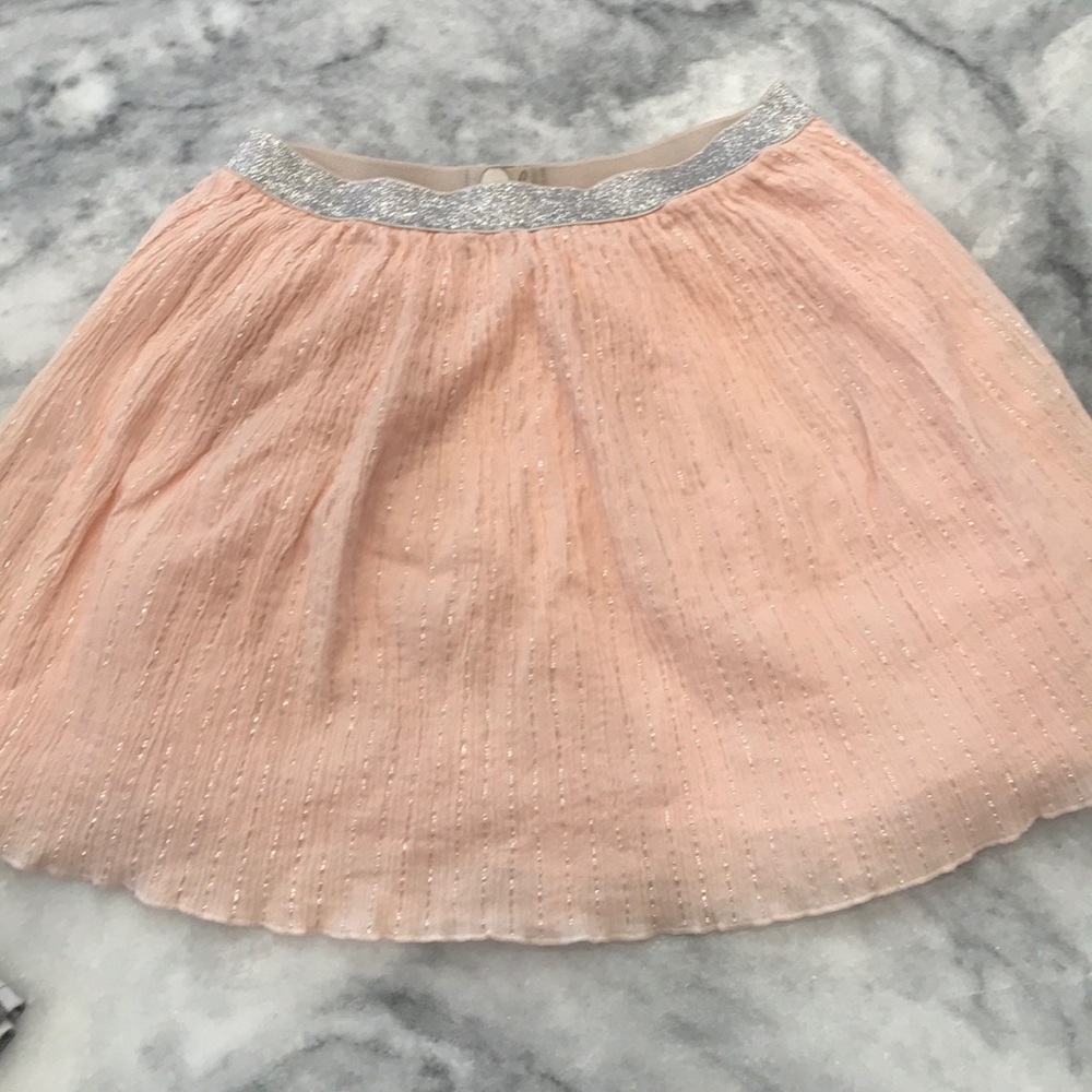 Girls Light Pink and Silver Peek Brand Skirt